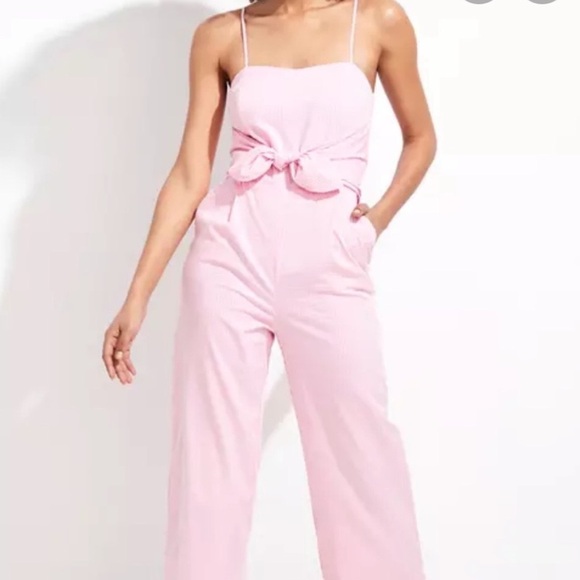 Vineyard Vines Pink Seersucker Jumpsuit
